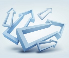 3D arrow frame vector background