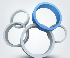 3D circles vector background