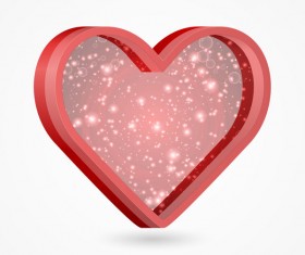 3D heart shape vector illustration