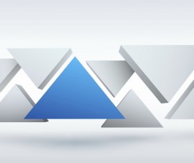 3D triangle background design vector