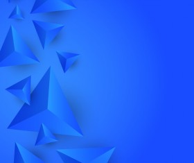 3D triangle blue background vector