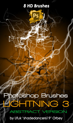 8 HD Lightning Photoshop Brushes