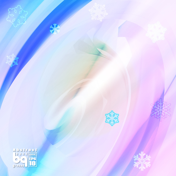 Abstract background with snowflake vectors 04