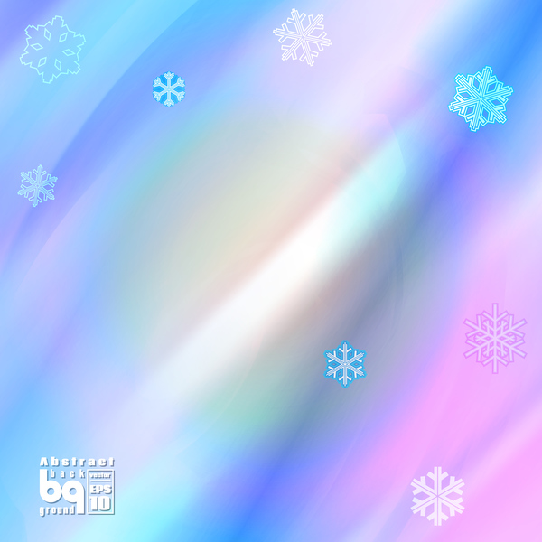 Abstract background with snowflake vectors 06