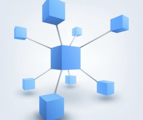 Abstract cube vector background