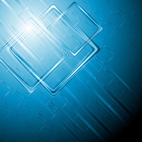 Abstract square with blue background vector