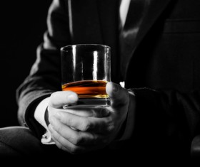 Alcoholic drinks in hand Stock Photo 05