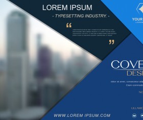 Annual report brochure cover vector 01