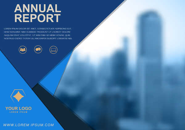Annual report brochure cover vector 02
