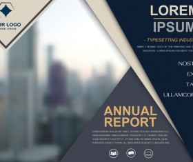 Annual report brochure cover vector 03