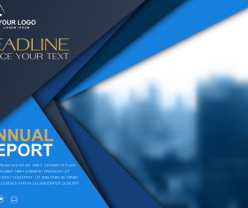 Annual report brochure cover vector 05