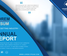 Annual report brochure cover vector 06