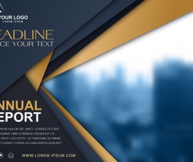 Annual report brochure cover vector 08