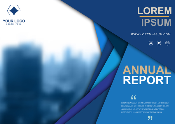 Annual report brochure cover vector 09