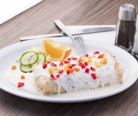 Authentic Mexican burrito Stock Photo