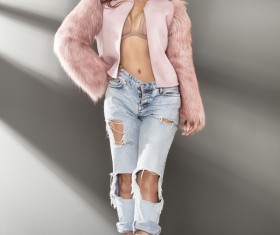 Beautiful and charming fashion model posing Stock Photo 04