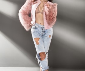 Beautiful and charming fashion model posing Stock Photo 05