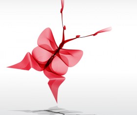 Beautiful ribbon butterfly vector