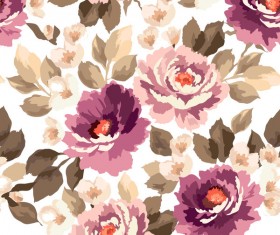 Beautiful watecolor flower pattern seamless vector 07