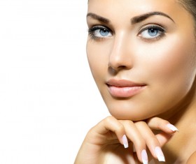 Beautiful woman with simple makeup Stock Photo 08