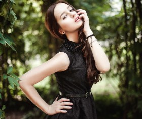 Beautiful young lady posing Stock Photo 01