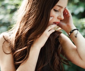 Beautiful young lady posing Stock Photo 02