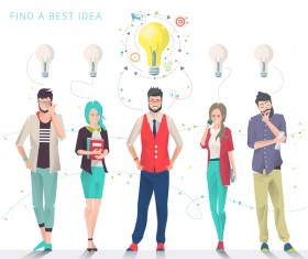 Best idea business template design vector