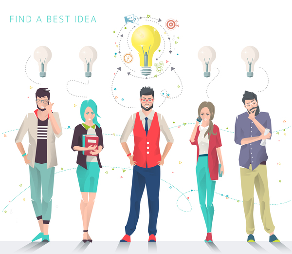 Best idea business template design vector
