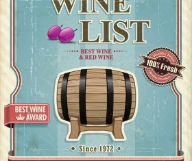 Best wine with red wine poster vector