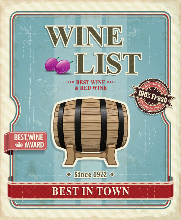 Best wine with red wine poster vector