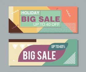 Big sale banner template vectors 01