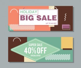 Big sale banner template vectors 02