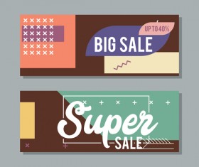Big sale banner template vectors 03