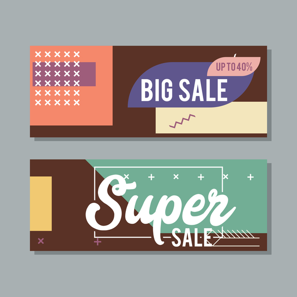 Big sale banner template vectors 03
