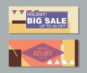 Big sale banner template vectors 04
