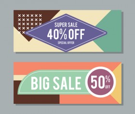Big sale banner template vectors 07