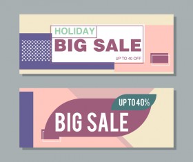 Big sale banner template vectors 08