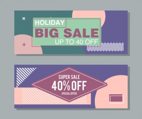 Big sale banner template vectors 09