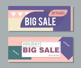 Big sale banner template vectors 10