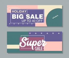 Big sale banner template vectors 11
