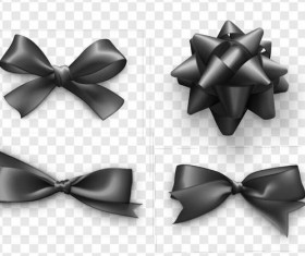 Black bows design illustration vector 03