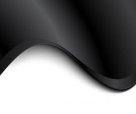 Black with white wavy background vector