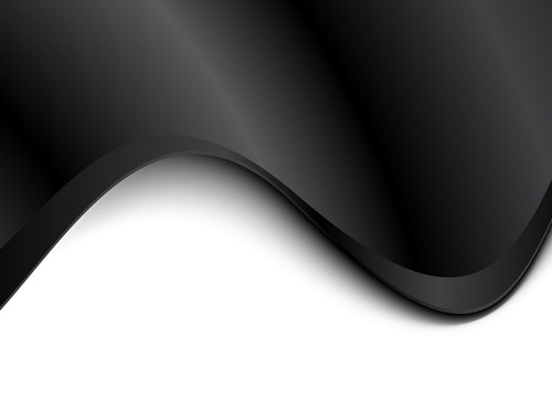 Black with white wavy background vector