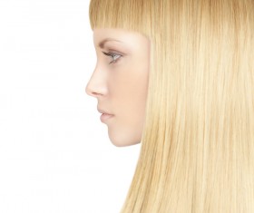 Blonde girl silhouette Stock Photo