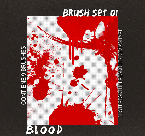 Blood drop Photoshop Brushes