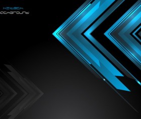 Blue abstract elements with black background vector