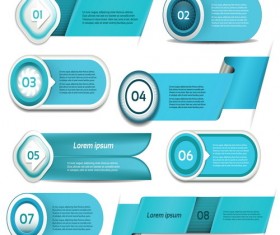 Blue business website banners vector