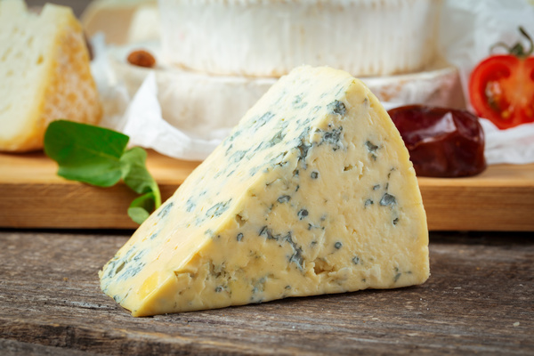 Blue cheese on the table Stock Photo 02