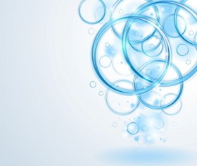 Blue circles with abstract background design vector
