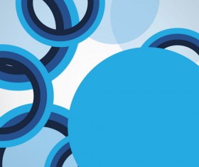 Blue circles with modern background vector